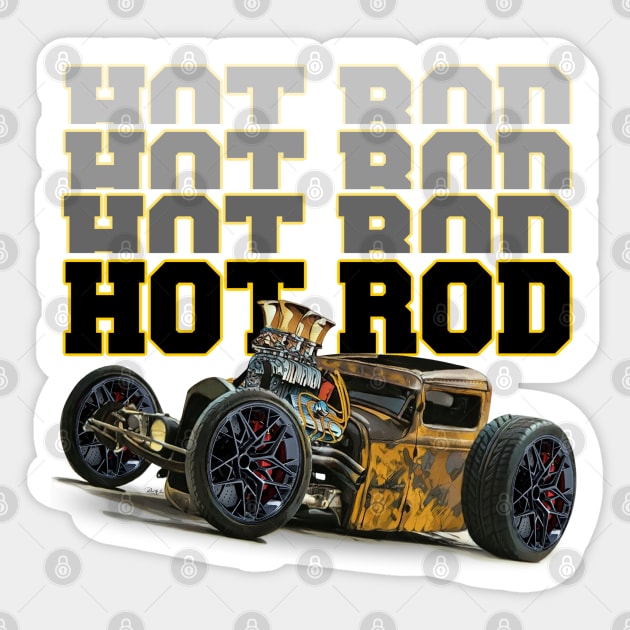 Hot Rod - Hot Rod - Hot Rod Sticker by Wilcox PhotoArt